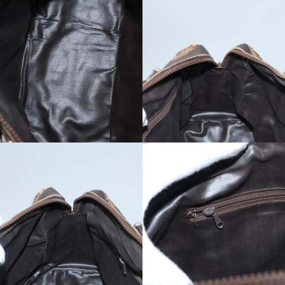 CELINE C Sulky Hand Bag Canvas Brown Gold - Picture 12 of 13